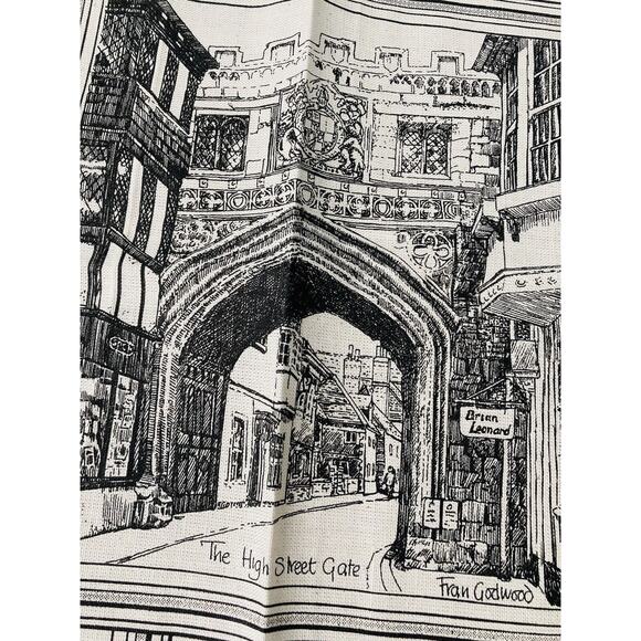 Set 3 Vintage All 100% Cotton DISH Tea TOWEL U.K. England Britain Salisbury Bell - Picture 9 of 16